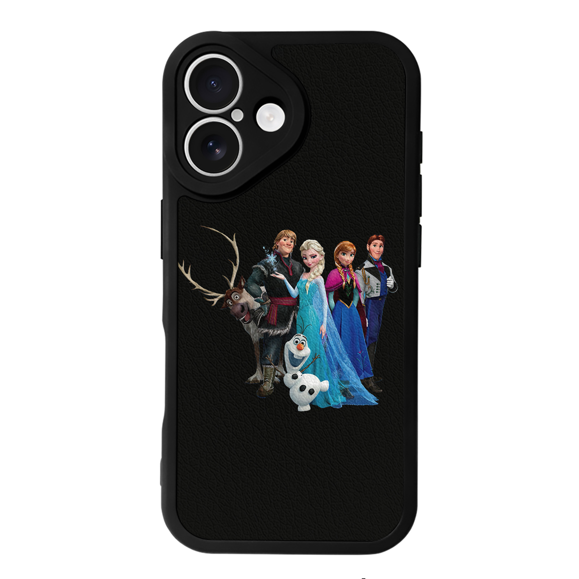 （画像用） アナと雪の女王 アンナ エルサ Frozen Anna Elsa 【iPhone 16シリーズ対応】シリコンスマホケース（レザー調） 材質：シリコン